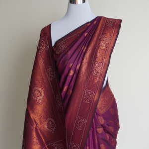 Meera siroshki silk with stone premium silk saree