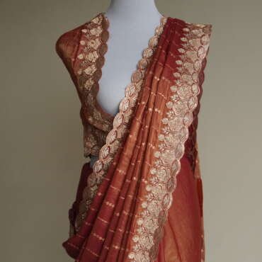Premium Satin with Jal zari stone
